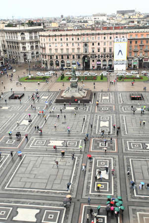 The image from the rooftop of the Duomo of Milan Italyのeditorial素材