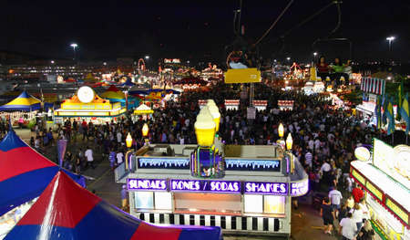 New Jersey State Fair at Meadowland Sports Complex- largest carnival in the state on June 26-July 4, 2008のeditorial素材