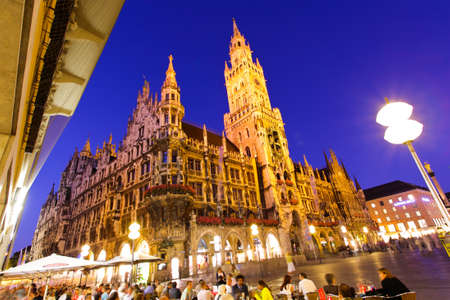 The town hall in the Marienplatz in Munich City Centerのeditorial素材