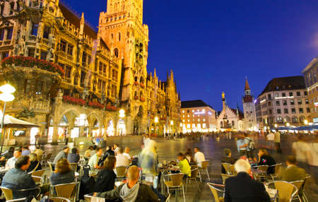The town hall in the Marienplatz in Munich City Centerのeditorial素材