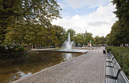 The Spikersuppa square in central Oslo, Norway の写真素材