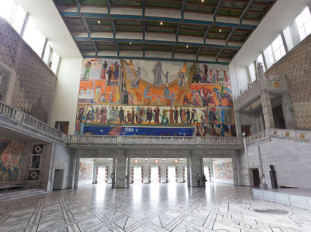 Osla City Hall in central Oslo Norwayの写真素材