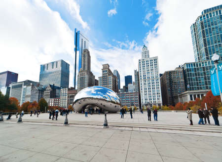 CHICAGO, USA - NOVEMBER 14: The Millennium Park in downtown Chicago on November 14, 2010, which costs $475 million and is completed in 2004, a major construction since the World's Exposition of 1893.のeditorial素材