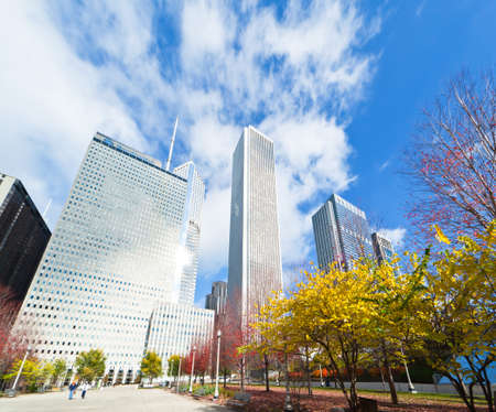 CHICAGO, USA - NOVEMBER 14: The Millennium Park in downtown Chicago on November 14, 2010, which costs $475 million and is completed in 2004, a major construction since the World's Exposition of 1893.のeditorial素材