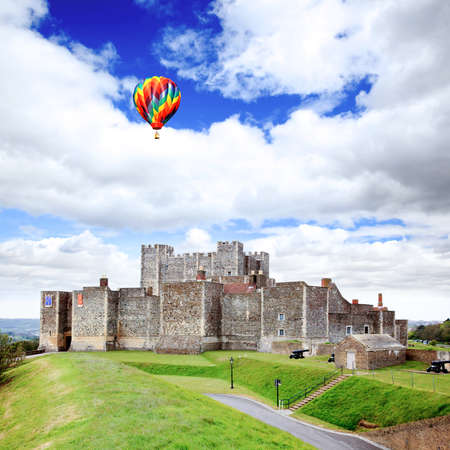 The Dover Castle in south east England UK のeditorial素材