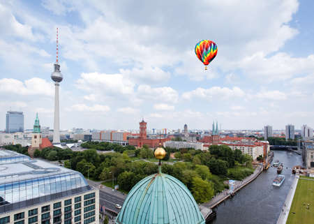 aerial view of central Berlin from the top of Berliner Domのeditorial素材