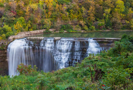 a water falls in Rochester, NY stateの写真素材