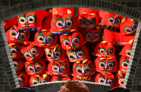 A traditional folk cultural festival celebrating Chinese New Year in Beijingのeditorial素材