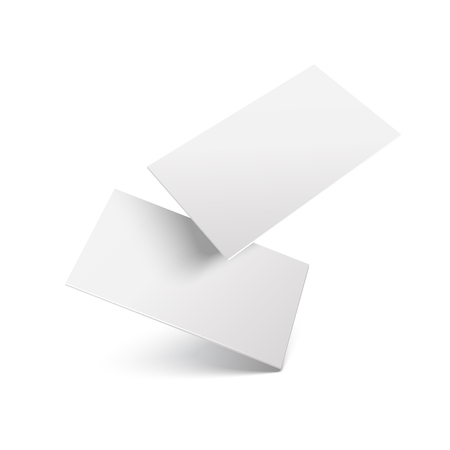 Falling realistic business cards template. Vector illustration.のイラスト素材