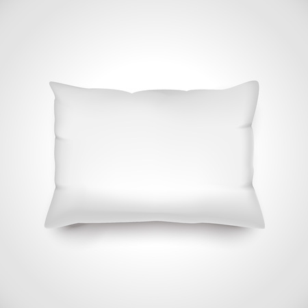 White vector pillow. Realistic blank template for your design.のイラスト素材