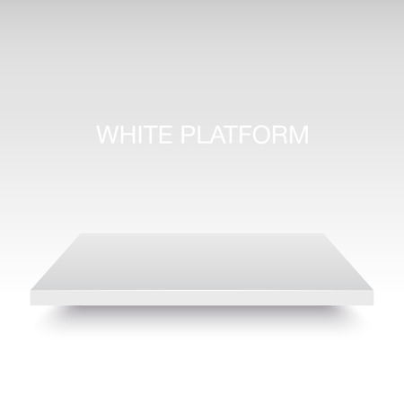 White vector platform stand. Realistic template for your design.のイラスト素材