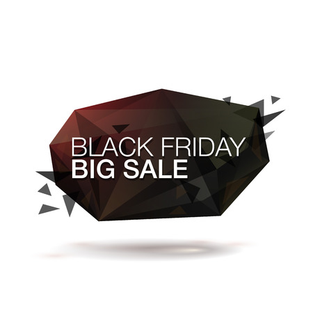 Black friday vector illustration. Abstract trendy glass background for your banner.のイラスト素材