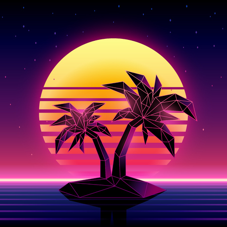 Vector of Retro futuristic background - ID:63386116 - Royalty Free ...