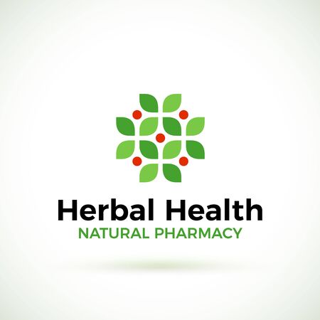 Natural pharmacy design template.のイラスト素材