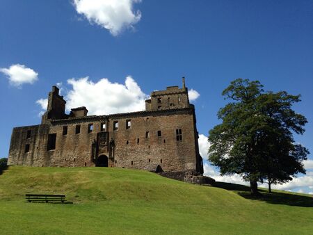 Linlithgow palace in Scotland on a sunny dayの素材