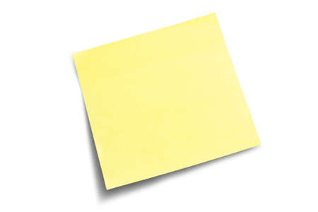 Yellow post-it note waiting for your message