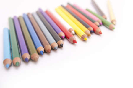 Stack of coloured pencils ready for action