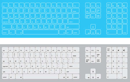 Stylised computer keyboardsのイラスト素材