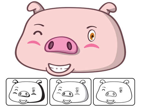 pig headのイラスト素材