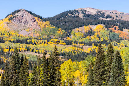 Autumn Scenery in the Beautiful San Juan  Mountains of Coloradoの写真素材