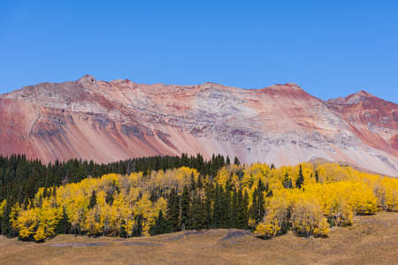 Autumn Scenery in the Beautiful San Juan  Mountains of Coloradoの写真素材