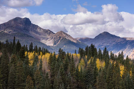 Autumn Scenery in the Beautiful San Juan  Mountains of Coloradoの写真素材