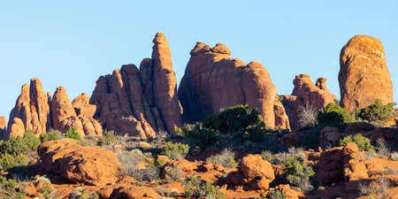 Travel and Tourism cenes from the Western United States. Red Rock Formations And Dramatic Landscapes...
