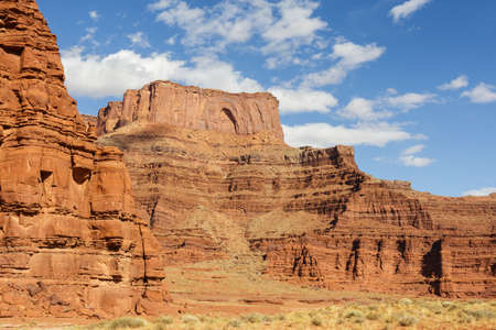 Red Rock Formations And Dramatic Landscapes Near Moab Utah