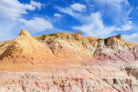 The Calhan Paint Mines. Unique and Colorful Ancient Geological Site in Colorado.の写真素材