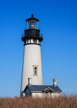 Yaquina Head Lighthouse.  Lighthouse on the Pacific Coast of Oregon.の写真素材