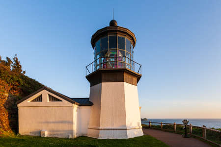 Cape Meares Lighthouse on the Pacific Coast of Oregon.の写真素材