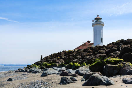 Point Wilson Lighthouse in Washington Stateの写真素材