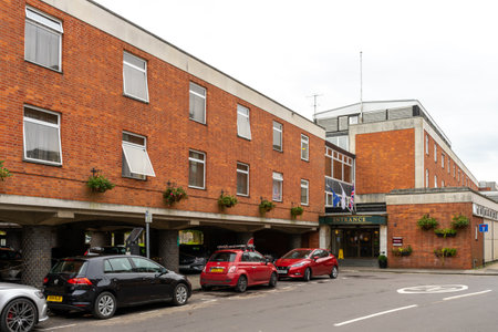 11/06/2019 Winchester, Hampshire, UK the front of the Mecure Wessex hotel in Winchester, Hampshire, UKのeditorial素材