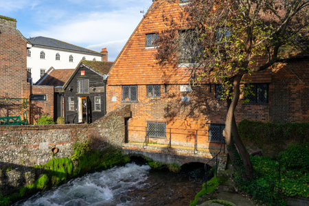 11/06/2019 Winchester, Hampshire, UK the national trust Winchester city millのeditorial素材