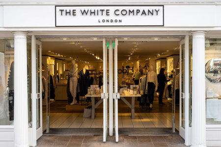 02/05/2020 Chichester, West sussex, UK The exterior of The White company shop or storeのeditorial素材