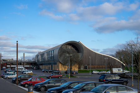 02/06/2020 Portsmouth, Hampshire, UK The exterior of the Mountbatten centre in Portsmouth, UKのeditorial素材