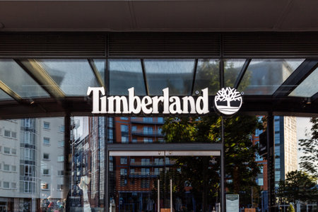 07/22/2020 Portsmouth, Hampshire, UK the front or facade of a Timberland clothing store