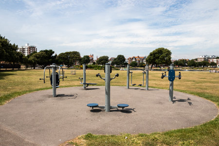 A park workout stationの写真素材