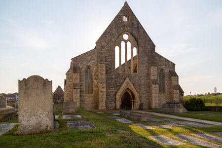 The exterior of the Royal Garrison church in old Portsmouth, Hampshireの写真素材