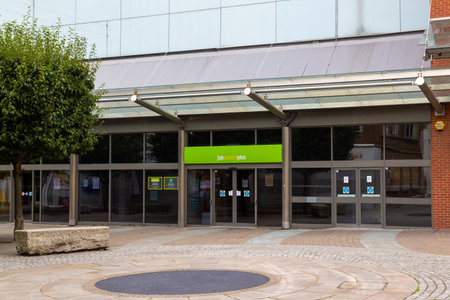The exterior or facade of a Jobcentre plus in the high street of Portsmouthのeditorial素材