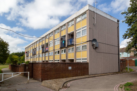 Typical English social housing or council flatsのeditorial素材