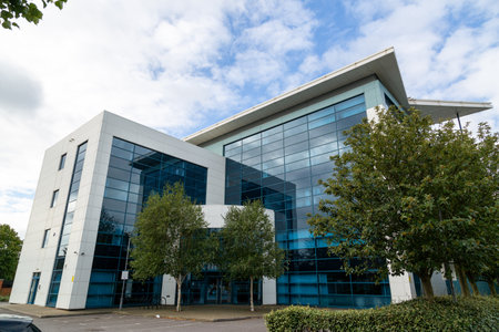 Technopole offices in Portsmouth, A typical english block of officesのeditorial素材
