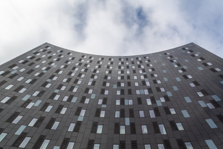 Looking up at Catherine House Student accommodation in Portsmouth City centreのeditorial素材