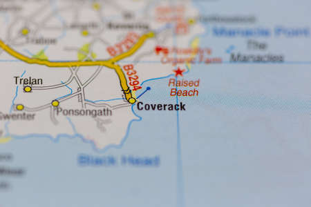 02-24-2021 Portsmouth, Hampshire, UK shown on a road map or geography mapのeditorial素材