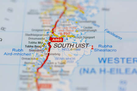 02-24-2021 Portsmouth, Hampshire, UK South Uist shown on a road map or geography mapのeditorial素材