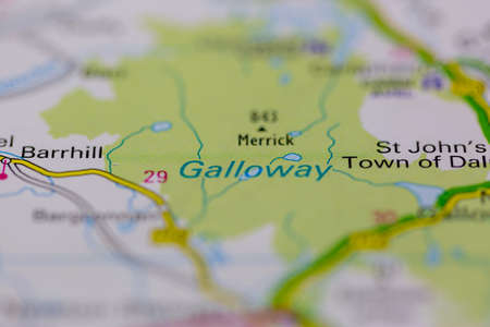 03-01-2021 Portsmouth, Hampshire, UK Galloway Shown on a road map or Geography map and atlasのeditorial素材