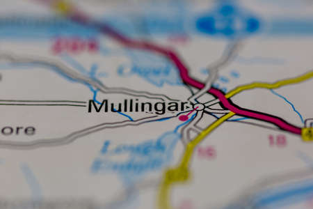 03-01-2021 Portsmouth, Hampshire, UK Mulligar Shown on a road map or Geography map and atlasのeditorial素材