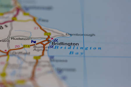 03-01-2021 Portsmouth, Hampshire, UK Bridlington Shown on a road map or Geography map and atlasのeditorial素材