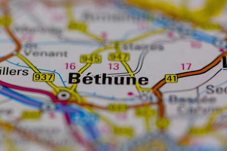 03-01-2021 Portsmouth, Hampshire, UK Bethune Shown on a road map or Geography map and atlasのeditorial素材