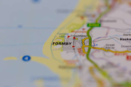 03-22-2021 Portsmouth, Hampshire, UK Formby Shown on a Geography map or road mapのeditorial素材